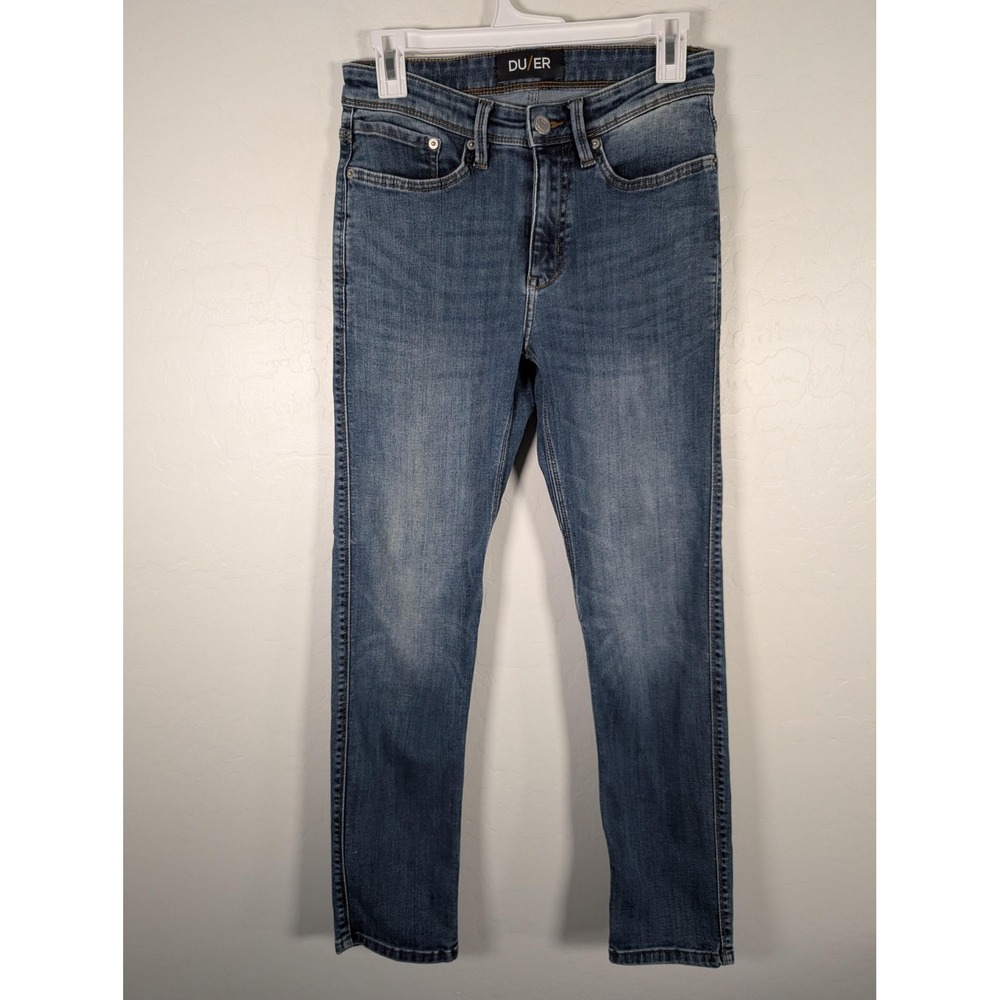 DUER Performance Denim‎ Jeans Mens 26 Blue Slim L2X Coolmax Stretch Medium Wash